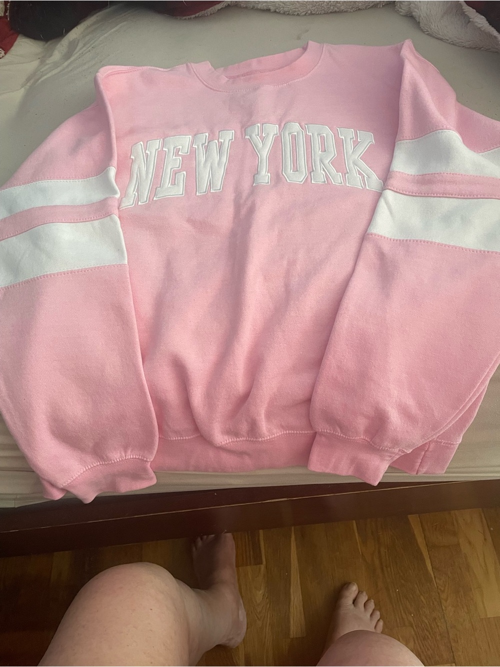 New York Pink Crewneck Sweater